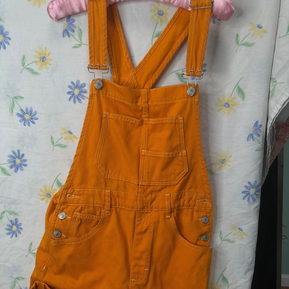 We the Free Small jeans overalls SMALL  - orange RARE ZIGGYS